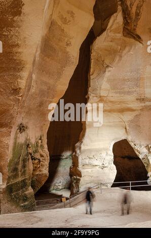 Grotte di campana interna a Bet Guvrin, Israele. Foto Stock