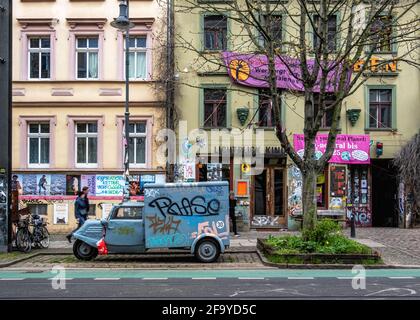 Lichtblick Kino, cinema esterno, piccolo vecchio teatro tradizionale e teatro, Kastanienallee 77, Mitte, Berlino, Germania Foto Stock