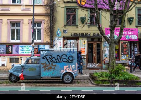 Lichtblick Kino, cinema esterno, piccolo vecchio teatro tradizionale e teatro, Kastanienallee 77, Mitte, Berlino, Germania Foto Stock