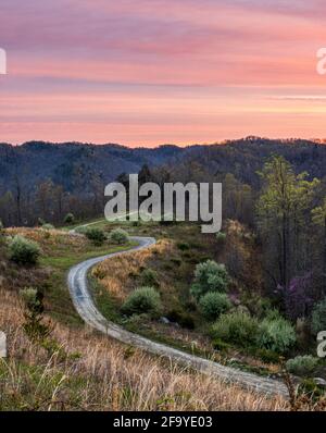 Alba in Appalachia centrale. Foto Stock