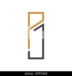 Logo iniziale della lettera di jp con modello vettoriale tipografico creativo e moderno. Testo creativo astratto del logo pj. Illustrazione Vettoriale