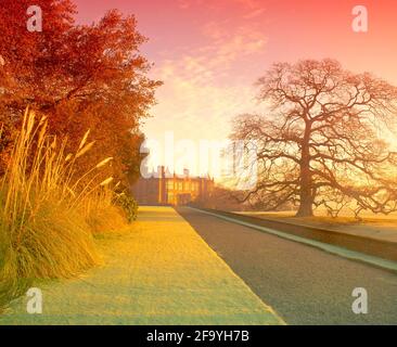 Regno Unito, Inghilterra, Cheshire, Arley Hall and Gardens, autunno/inverno Foto Stock