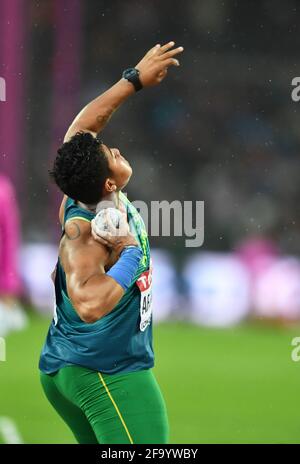 Geisa Arcanjo (Brasile). Colpo messo donne finale. Campionato del mondo IAAF, Londra 2017 Foto Stock