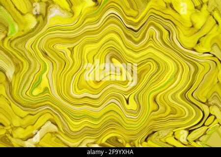 Illustrazione di strati di pietre preziose in giallo gradiente per astratto sfondo Foto Stock