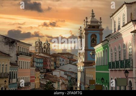 Pelourinho, centro storico della città di Salvador Bahia Brasile Foto Stock