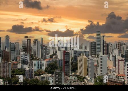 Vista degli edifici nella città di Salvador Bahia Brasile. Foto Stock