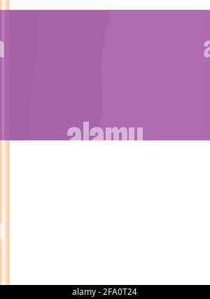Una bandiera colorata su un palo. Bandiera rosa. Illustrazione vettoriale Illustrazione Vettoriale
