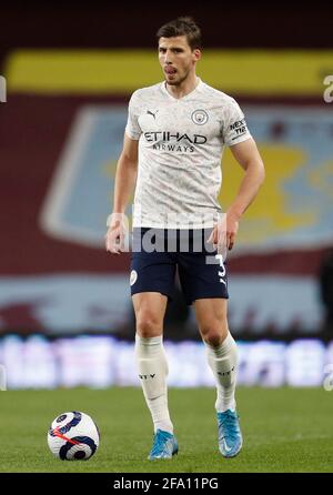 Birmingham, Inghilterra, 21 aprile 2021. Ruben Dias di Manchester City durante la partita della Premier League a Villa Park, Birmingham. L'immagine di credito dovrebbe essere: Darren Staples / Sportimage Foto Stock