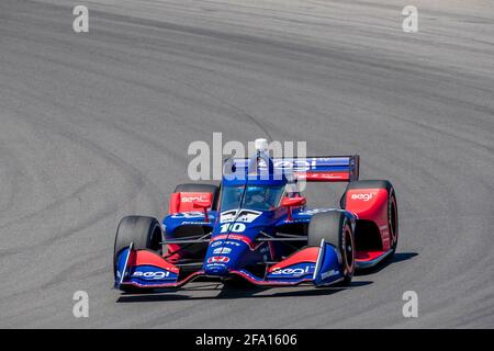 Birmingham, Alabama, Stati Uniti. 17 Apr 2021. ALEX PALOU (10) di Barcellona, Spagna pratica per l'Honda Indy Grand Prix dell'Alabama al Barber Motorsports Park di Birmingham, Alabama. Credit: Brian Spurlock Grindstone Media/ASP/ZUMA Wire/Alamy Live News Foto Stock