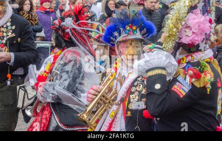 La sfilata Aachen Rose Montas nel carnevale Foto Stock