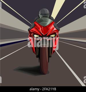 icona di illustrazione di fast extreme sport bike vettoriale eps10 Illustrazione Vettoriale