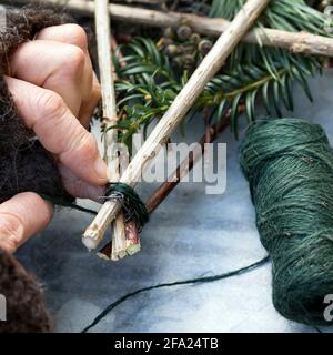 Avent STAR è fatto di materiali naturali , Germania Foto Stock