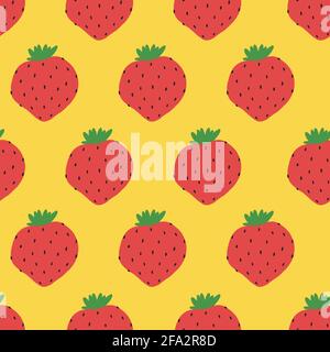 Modello senza soluzione di continuità con le fragole Foto Stock