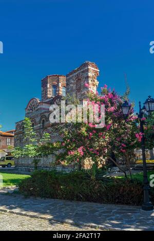 Chiesa di Cristo Pantocratore, il 13 ° secolo, UNESCO. Nesebar Bulgaria. Foto Stock