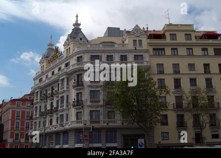 Ocaso Building en Glorieta de Bilbao en Madrid Foto Stock