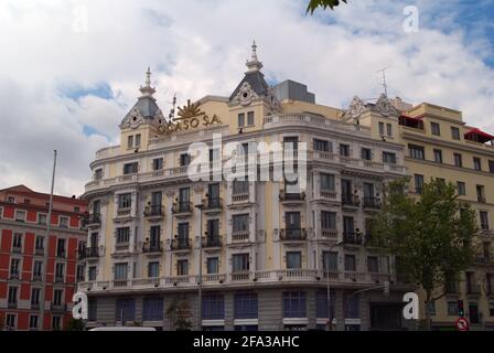 Ocaso Building en Glorieta de Bilbao en Madrid Foto Stock