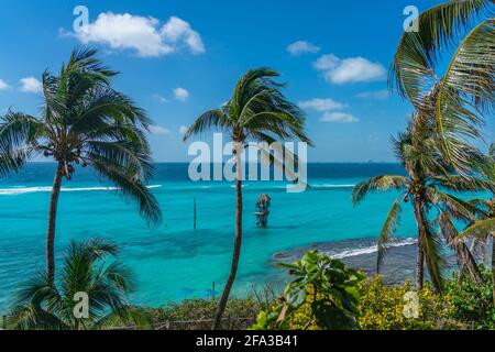 Garrafon Reef Park Beach Club sulla splendida isola di Isla Mujeres, Cancun, Messico. Parco acquatico. Foto Stock