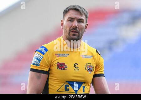 Michael Shenton (4) di Castleford Tigers durante il riscaldamento pre match in, il 22/04/2021. (Foto di Craig Thomas/News Images/Sipa USA) Credit: Sipa USA/Alamy Live News Foto Stock