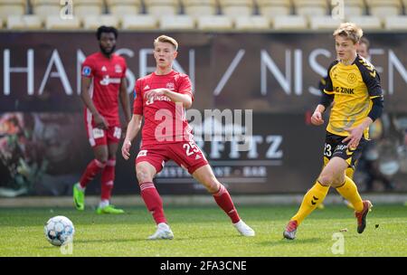 CASA Arena Horsens, Horsens, Danimarca. 18 Apr 2021. Emil Kornvig di Lyngby durante Lyngby su CASA Arena Horsens, Horsens, Danimarca. Kim Price/CSM/Alamy Live News Foto Stock