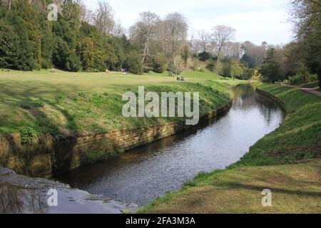 Fontane Abbey nella primavera 2021 Foto Stock