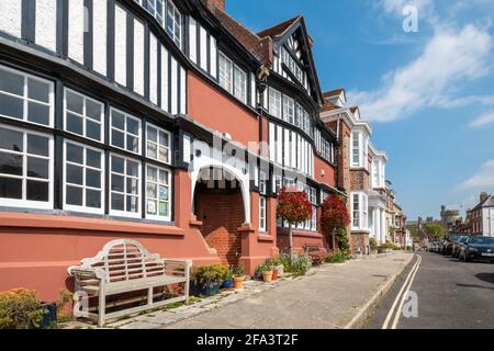 Vista di Arundel, una città mercato nel Sussex occidentale, Inghilterra, Regno Unito Foto Stock