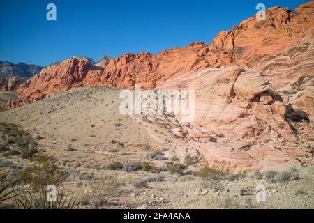 Il calicò Red Rocks in Red Rock Canyon National Conservation Area, Nevada Foto Stock