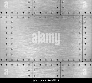 lastre metalliche sfondo industriale illustrazione 3d Foto Stock