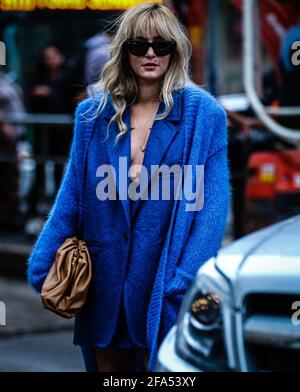 MILANO - Settembre 19 2019: Eleonora Carisi sulla strada di Milano. Foto Stock