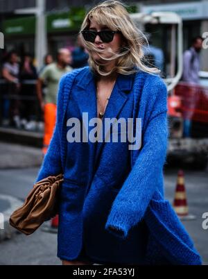 MILANO - Settembre 19 2019: Eleonora Carisi sulla strada di Milano. Foto Stock