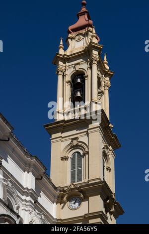 Torino, Italia. 14 Marzo 2021. Piemonte, Torino. Chiesa della Santissima Annunziata in stile neo-barocco in via po. Il campanile di credito: Agenzia indipendente di foto / Alamy Live News Foto Stock