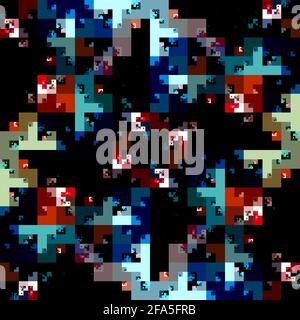 Motivo geometrico con quadrati Foto Stock