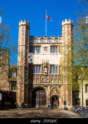 Trinity College Cambridge - Trinity College Great Gate - Trinity College fa parte dell'Università di Cambridge. La porta Grande risale all'inizio del XVI secolo. Foto Stock