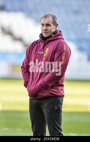 Huddersfield, Inghilterra - 22 aprile 2021 - Ian Watson Head Coach of Huddersfield Giants pre-match durante il Rugby League Betfred Super League Round 4 Huddersfield Giants vs St. Helens al John Smith's Stadium, Huddersfield, UK Foto Stock