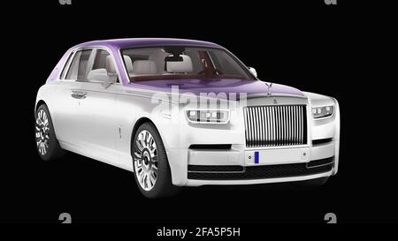 Rolls Royce Phantom con sfondo nero. Foto Stock