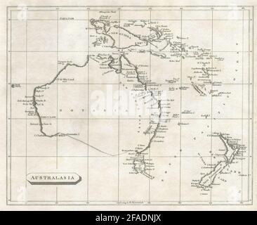 Australasia. Australia Notasia Nuova Zelanda Cook's Land ARROWSMITH/LEWIS 1812 mappa Foto Stock