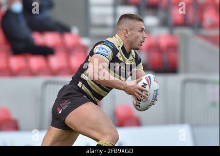 Matty Russell (2) di Leigh Centurions in azione durante il gioco Foto Stock