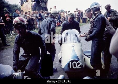 Side-car - moto da corsa 1959 nel Regno Unito parte III Foto Stock