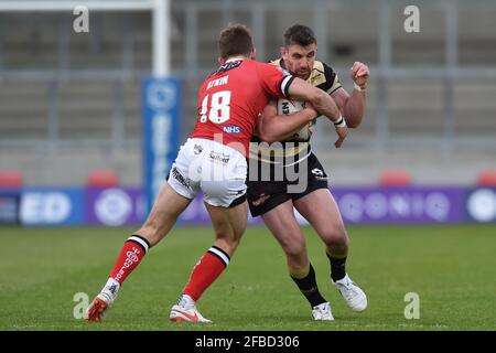 Tyrone McCarthy (21) di Leigh Centurions in azione durante il gioco Foto Stock