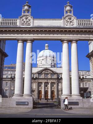 Dipartimento del Taoiseach (Roinn un Taoisigh) edifici governativi, Merrion Street Upper, Dublino, Provincia di Leinster, Repubblica di Irlanda Foto Stock