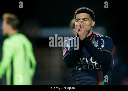 AMSTERDAM, PAESI BASSI - APRILE 23: Elayis Tavsan del NEC deluso durante la partita olandese di Keukenkampioendivisie tra Ajax U23 e NEC a De Toeko Foto Stock