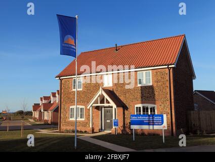 Bennett Homes, Show Home, Hunstanton, Norfolk, Inghilterra Foto Stock