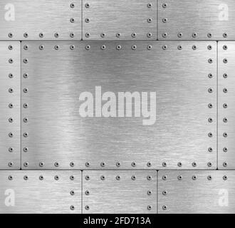 armor lastre metallo industriale sfondo illustrazione 3d Foto Stock