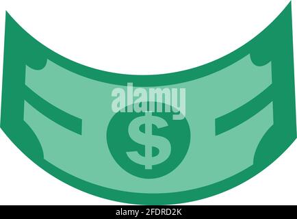 US Dollar stock paper banca note icona segno business finance illustrazione vettoriale del concetto di denaro Illustrazione Vettoriale