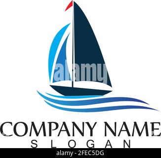 ocean cruise lineare nave silhouette semplice lineare logo-vettore Illustrazione Vettoriale
