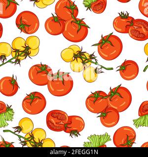 Pomodori senza cuciture Illustrazione Vettoriale