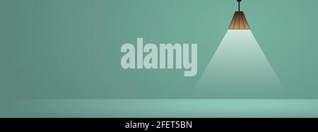 Luce da una lampada a sospensione. Illustrazione vettoriale. Lampada da soffitto su sfondo chiaro astratto. Illustrazione Vettoriale