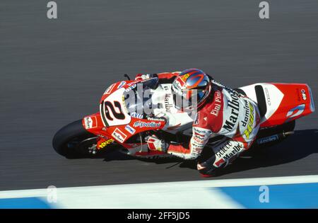 Loris Capirossi (IT) Honda 250, GP di Spagna 1994, Jerez Foto Stock