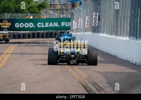 San Pietroburgo, Florida, Stati Uniti. 23 Apr 2021. COLTON HERTA (26) di Valencia, Canada pratica per il Gran Premio di Firestone di San Pietroburgo per le strade di San Pietroburgo a San Pietroburgo, Florida. Credit: Walter G Arce Sr Grindstone Medi/ASP/ZUMA Wire/Alamy Live News Foto Stock