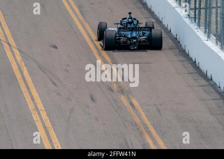 San Pietroburgo, Florida, Stati Uniti. 24 Apr 2021. CONOR DALY (20) degli Stati Uniti si qualificano per il Gran Premio di Firestone di San Pietroburgo per le strade di San Pietroburgo a San Pietroburgo, in Florida. Credit: Walter G Arce Sr Grindstone Medi/ASP/ZUMA Wire/Alamy Live News Foto Stock