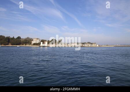 Brownsea, o Branksea Castle, Brownsea Island, Poole Harbour, Dorset England Foto Stock